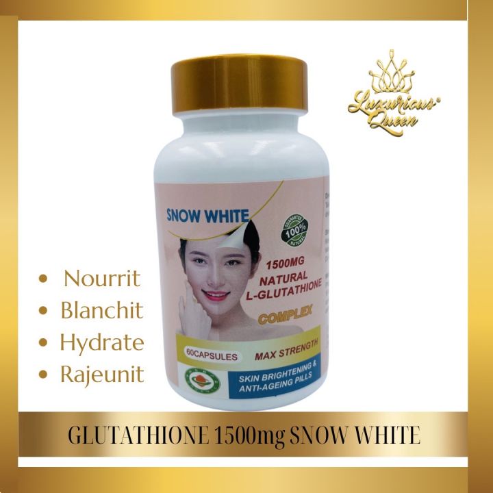 Snow White GLUTATHIONE 1500MG 60 gélules Luxurious Queen