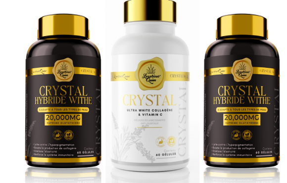 CRYSTALE HYBRIDE WHITE+Crystal collagen & vitamine C: 2 mois